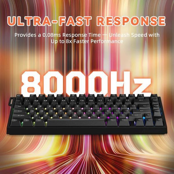 Магнитная клавиатура Attack Shark R82 HE / Rapid Trigger / 8 кГц / Black KB-120 фото