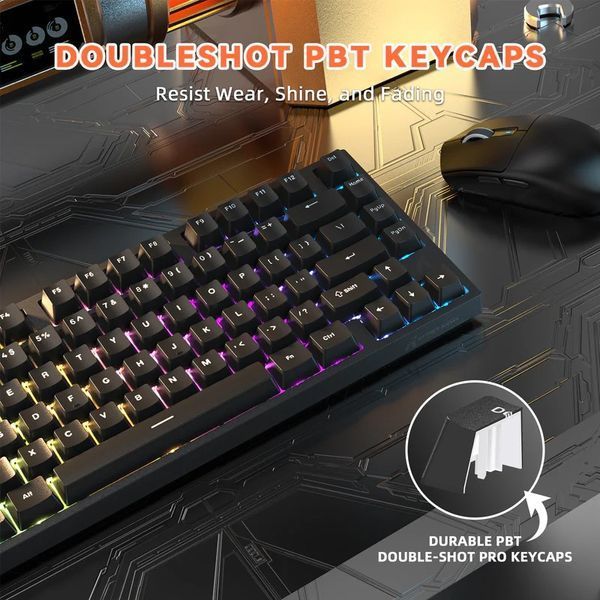 Магнитная клавиатура Attack Shark R82 HE / Rapid Trigger / 8 кГц / Black KB-120 фото
