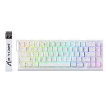 Ігрова клавіатура Attack Shark X68 HE White Contours / RGB / Rapid Trigger 20 фото
