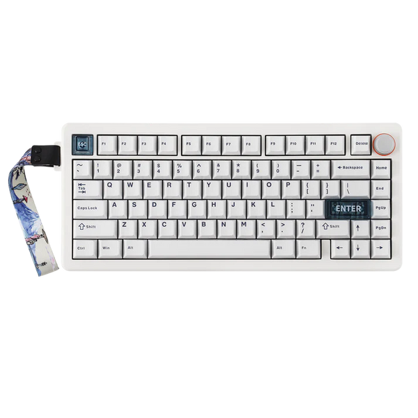 Ігрова клавіатура CIDOO QK75 / Tri-Mode / Батарея 4000 mAh / RGB / HOT-SWAP / White / Білий 102 фото