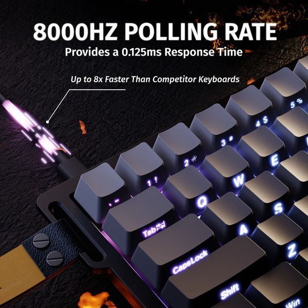 Игровая клавиатура Attack Shark X68 HE Black Gradient / RGB / Rapid Trigger 21 фото