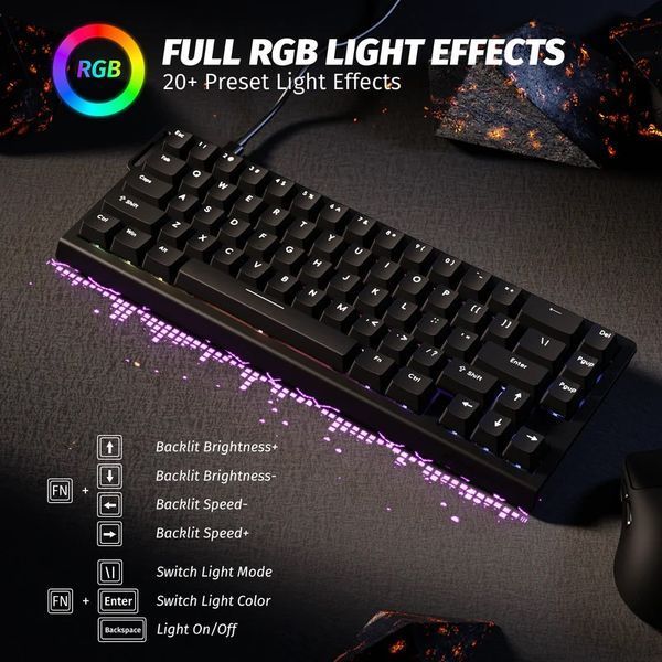 Ігрова клавіатура Attack Shark X68 HE Black / RGB / Rapid Trigger 63 фото