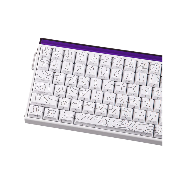 Игровая магнитная клавиатура AULA HERO 84 HE / 8K / Hall Effect / Rapid Trigger / White-Contour / Белая с прозрачным 106 фото