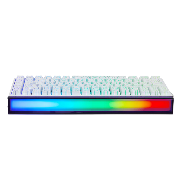 Игровая магнитная клавиатура AULA HERO 84 HE / 8K / Hall Effect / Rapid Trigger / White-Contour / Белая с прозрачным 106 фото