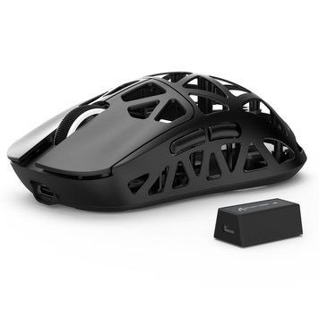 Ігрова бездротова мишка ATTACK SHARK R2 / Tri-Mode / 8000Hz / PAW3950MAX / 42000 DPI / Black MS-109 фото