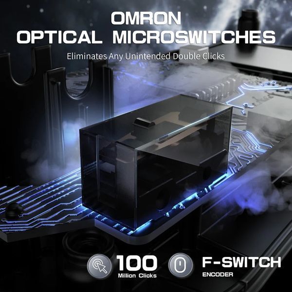 Ігрова бездротова мишка ATTACK SHARK R2 / Tri-Mode / 8000Hz / PAW3950MAX / 42000 DPI / Black MS-109 фото