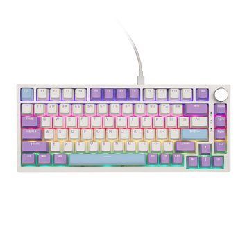 Ігрова механічна клавіатура Ajazz AK820 / Purple / RGB / HOT SWAP / Sea Salt світчі KB-106 фото