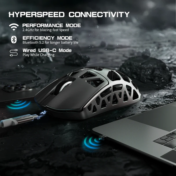 Игровая беспроводная мышь Attack Shark R3 Magnesium Alloy / 8K / три режима подключения / Grey / Серый 122 фото