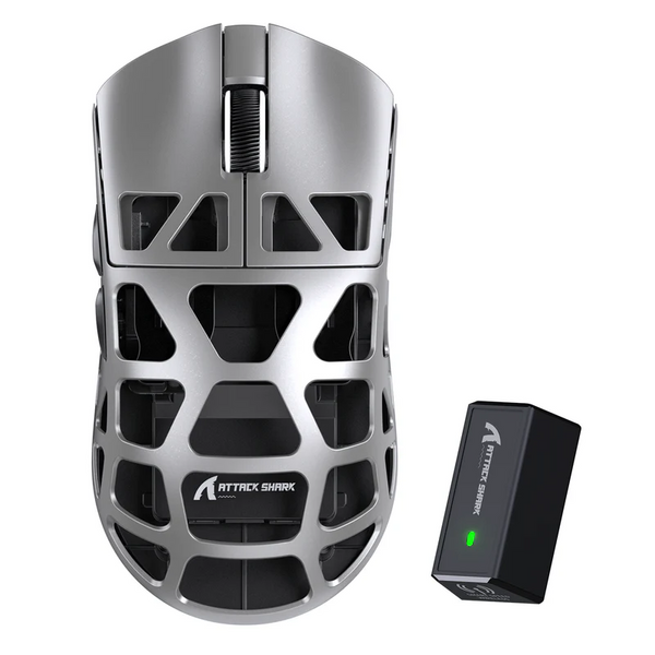 Игровая беспроводная мышь Attack Shark R3 Magnesium Alloy / 8K / три режима подключения / Grey / Серый 122 фото
