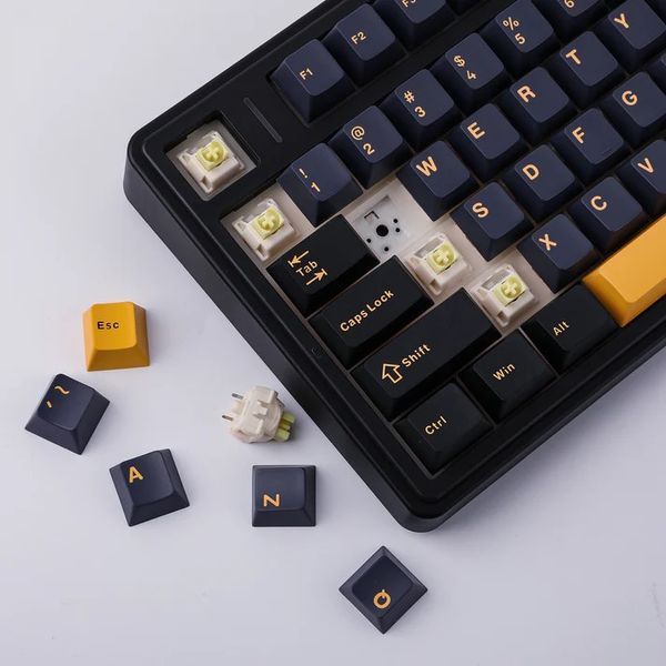 Механическая беспроводная клавиатура Aula F75 / RGB / HOT SWAP / Black Grey Yellow KB-116 фото