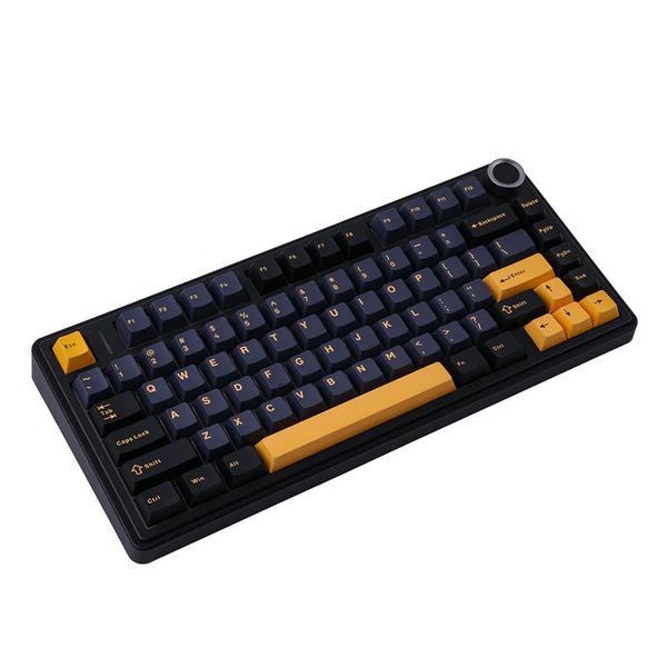 Механическая беспроводная клавиатура Aula F75 / RGB / HOT SWAP / Black Grey Yellow KB-116 фото