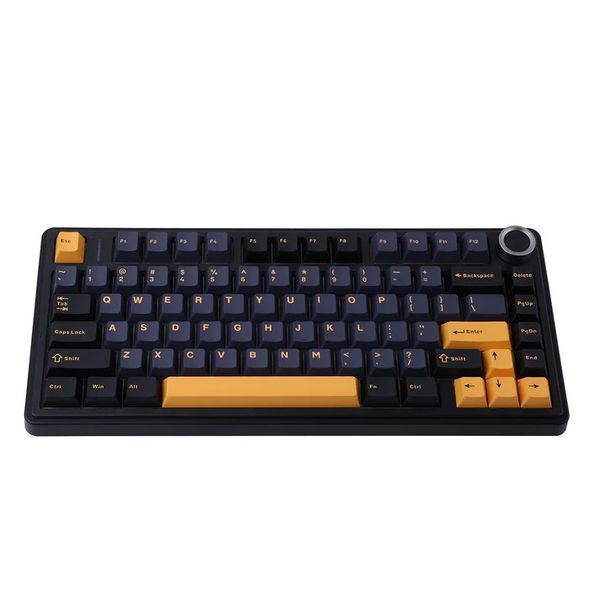 Механическая беспроводная клавиатура Aula F75 / RGB / HOT SWAP / Black Grey Yellow KB-116 фото
